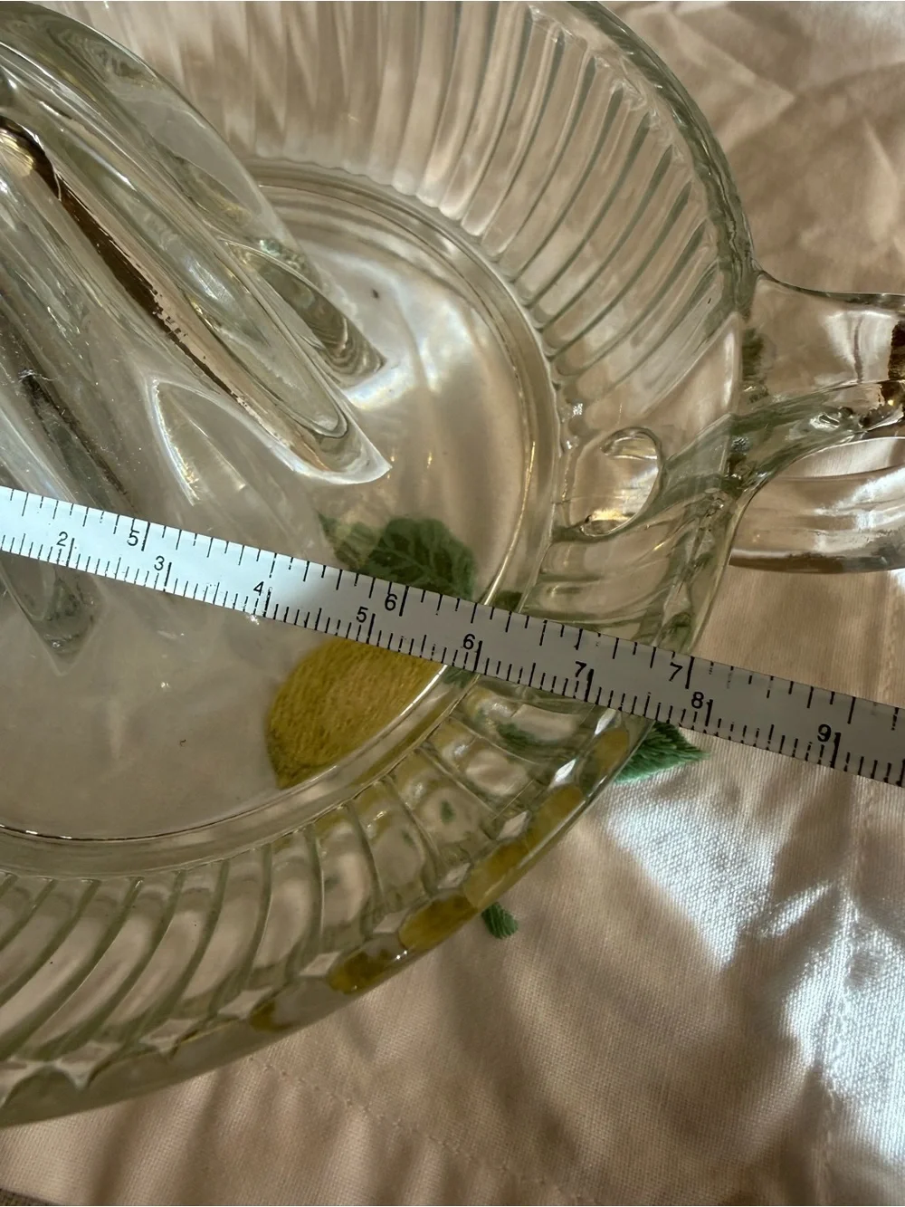 Vintage Anchor Hocking Clear Glass Citrus Juicer - Classic Glass Reamer Large